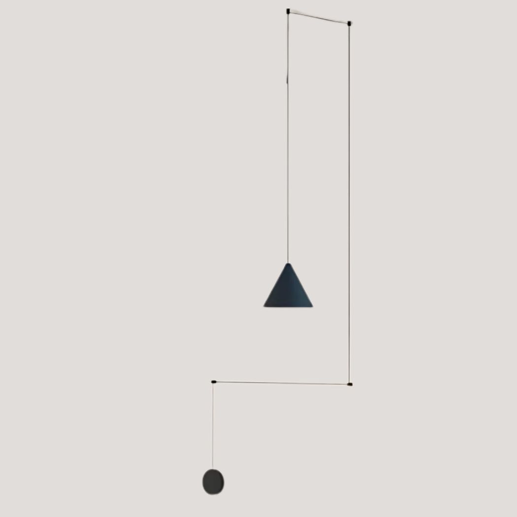 Modern minimalist pendant with decorative exposed wire IMG suspension minimaliste moderne fil apparent decoratif