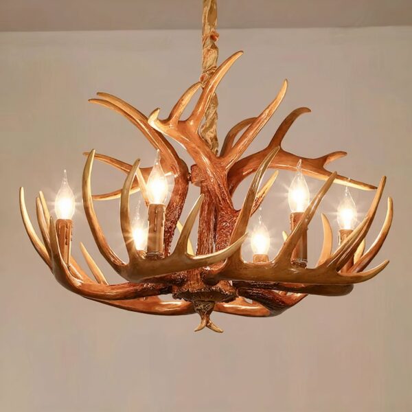 Baroque deer antler pendant chandelier
