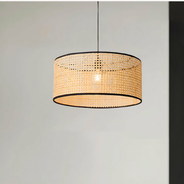 Chinese-style metal cane suspension on a grey background