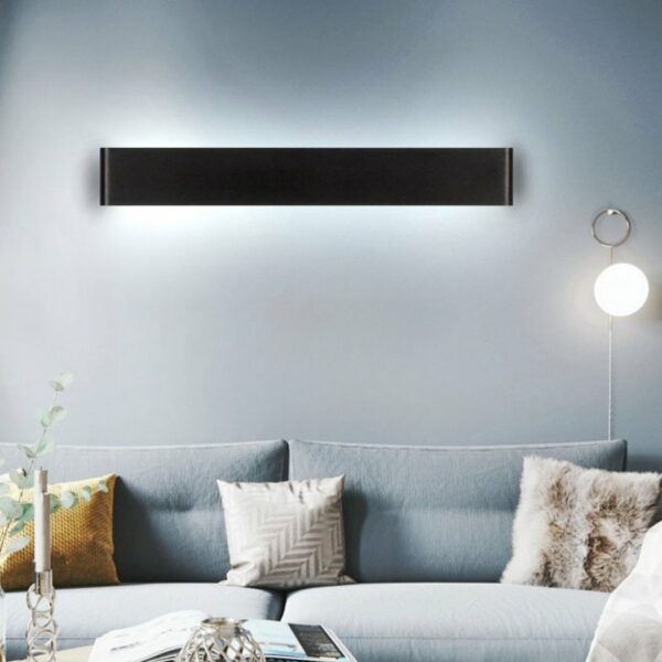 Dimmable LED indoor wall light with modern design for living rooms above sofas