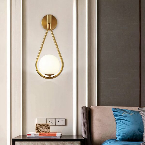 Metal LED wall light in modern Nordic design