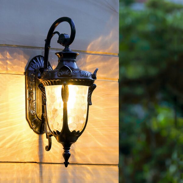 Vintage black outdoor wall lamp