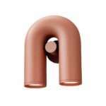 Wall lamp terracotta liseuse, inverted U-shape