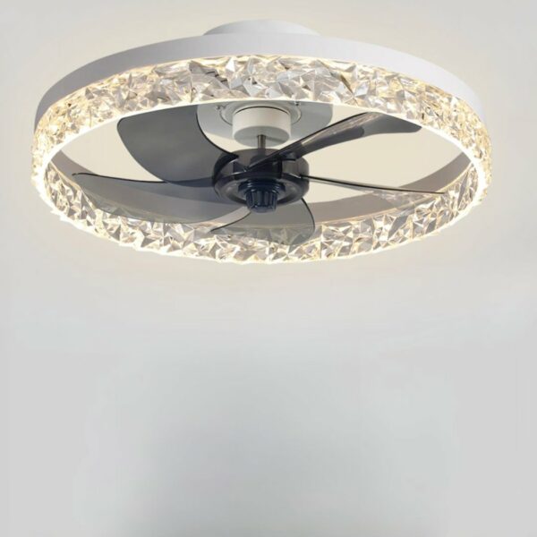 Ceiling Fan with LED Light and Diamond Decoration