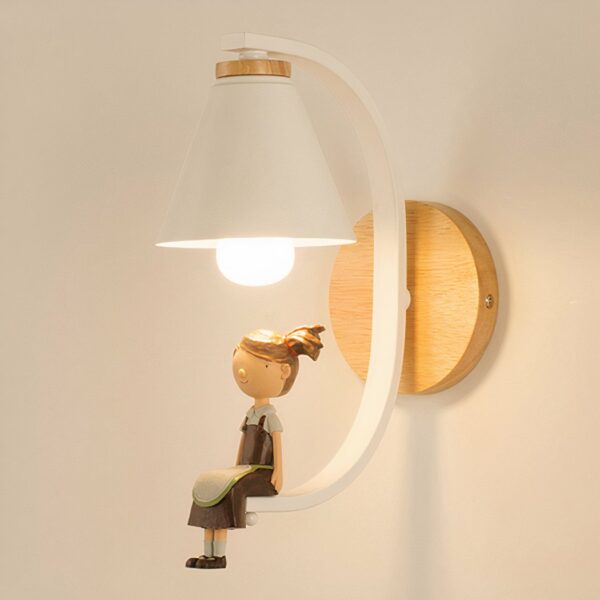 Applique murale enfant de style nordique et moderne sur fond beige