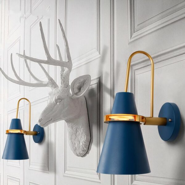 Nordic-style blue wall light