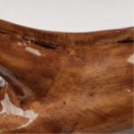 Close-up of the wood-look resin, satin chestnut brown