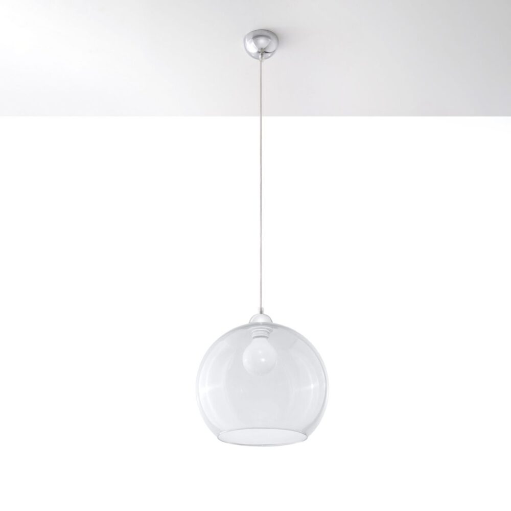 Designer glass globe pendant light