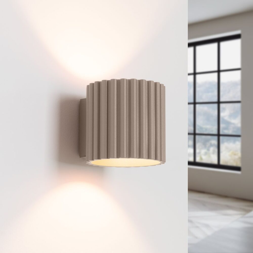 Modern textured wall light in pastel shades