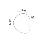 Applique murale ronde minimaliste en acier blanc ou noir - vue d'ensemble