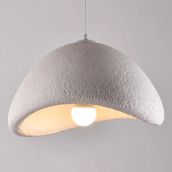 Contemporary Japandi Stone-Effect Chandelier