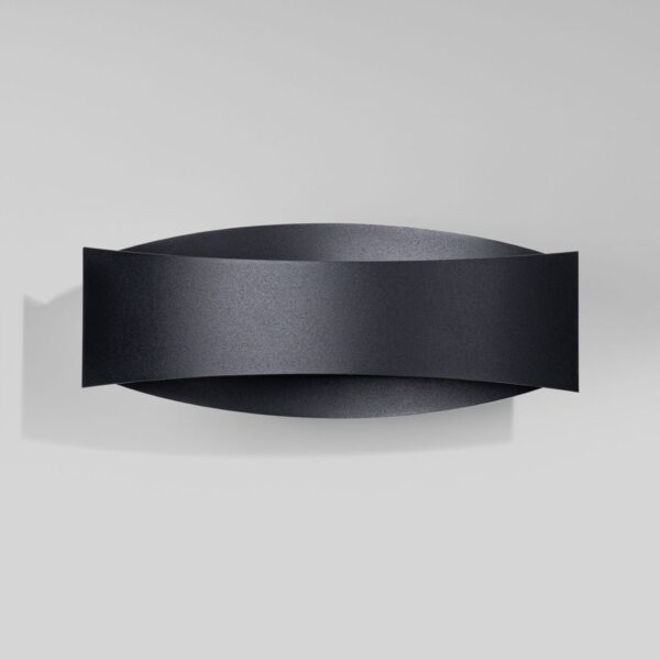 Graphic design wall lamp in black or white metal