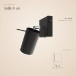Adjustable spot wall light with switch, 2 colours