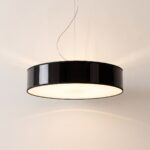 Drum pendant light, 45 cm, white or black