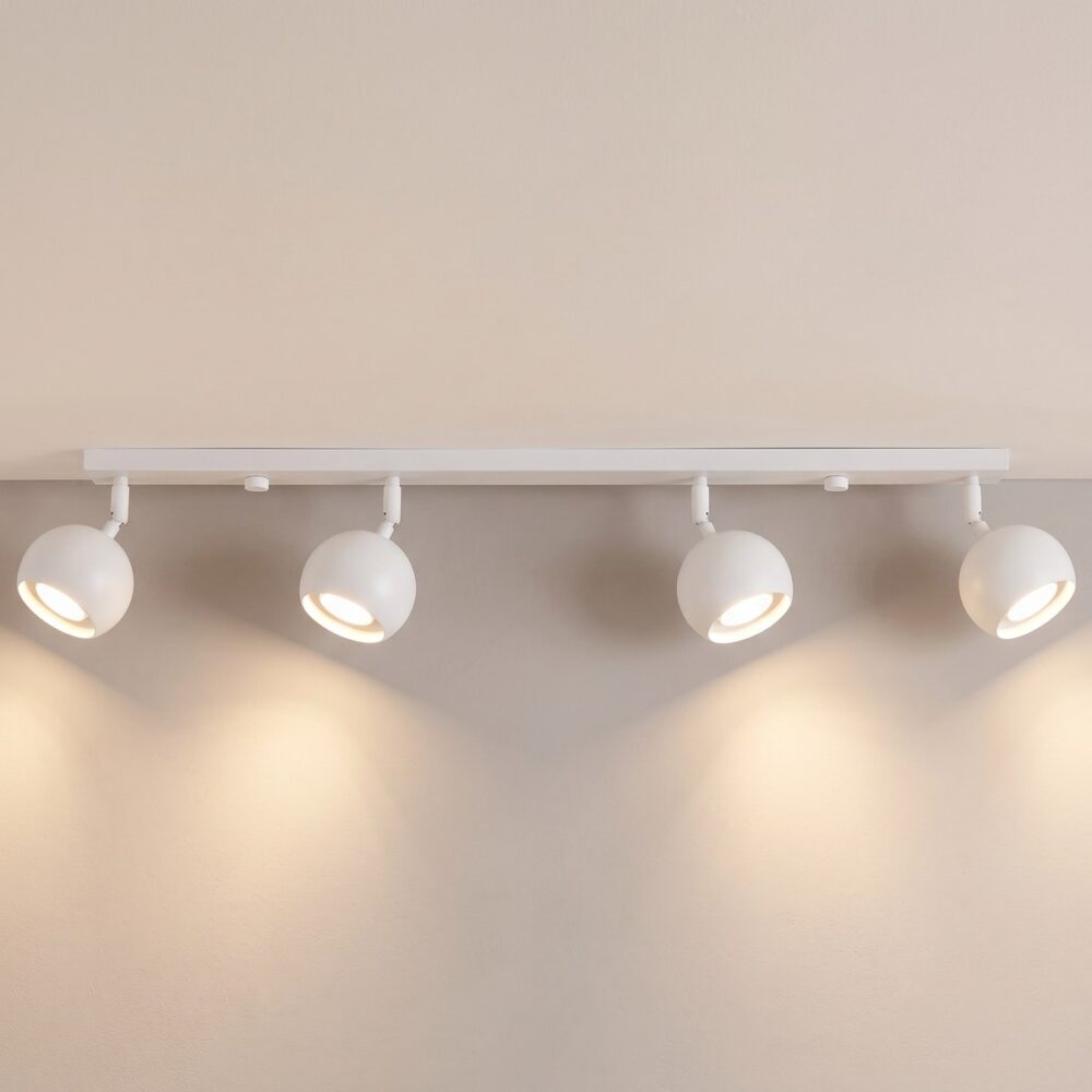 Ceiling light, bar with 4 adjustable ball spots