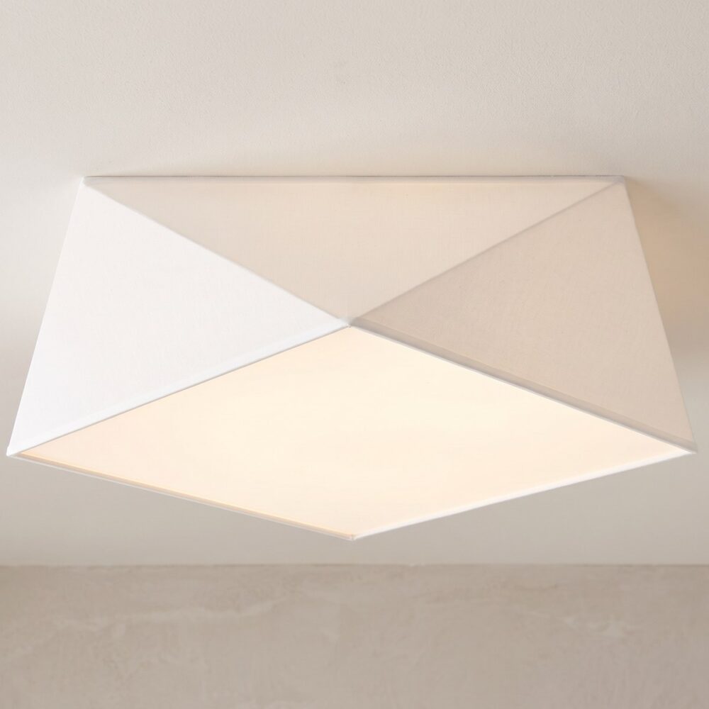 Faceted hexagon ceiling light