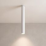 Long metal tube ceiling spotlight, 60 cm