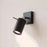 Adjustable spot wall light with switch, 2 colours