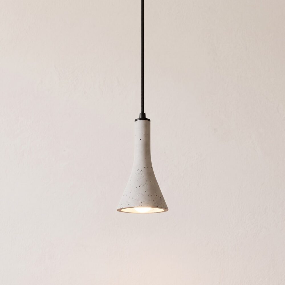 Modern concrete pendant light with minimalist design